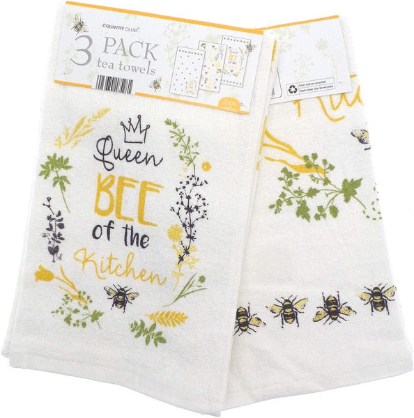 Country Club 3 Pack Tea Towels Various