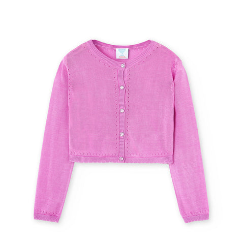 Boboli Girl's Knitwear Cardigan Lilac 728142