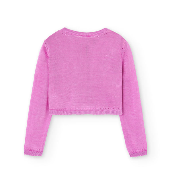 Boboli Girl's Knitwear Cardigan Lilac 728142