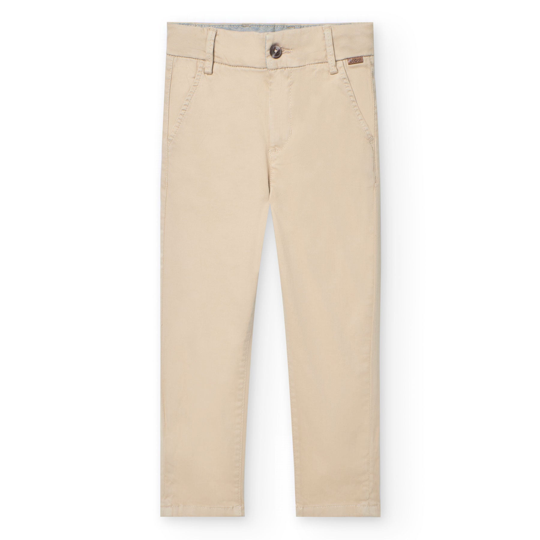 Boboli Boy's Stretch Satin Trousers 731023 Sand