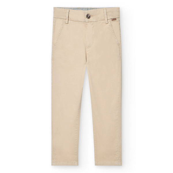 Boboli Boy's Stretch Satin Trousers 731023 Sand