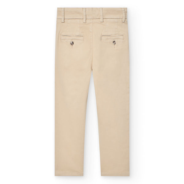 Boboli Boy's Stretch Satin Trousers 731023 Sand