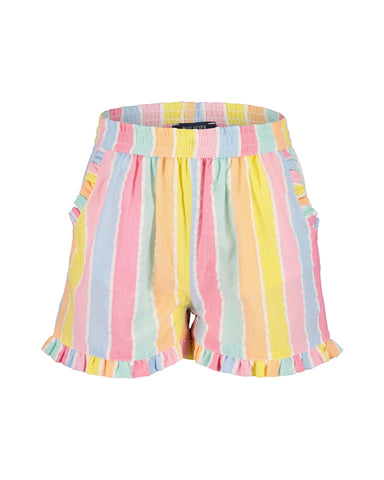Blue Seven Girls' Rainbow Stripe Shorts 737054 Melon
