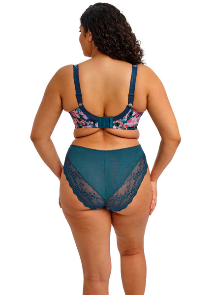 Elomi Lucie Stretch Plunge Bra Teal Floral