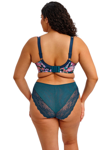 Elomi Lucie High Leg Brief Teal Floral