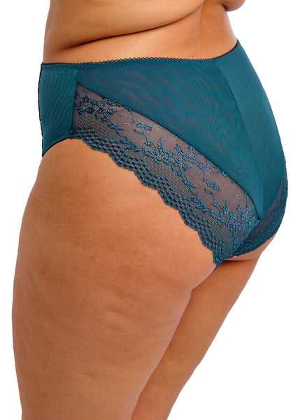 Elomi Lucie High Leg Brief Teal Floral