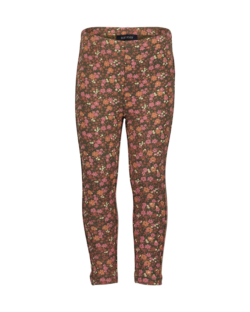 Blue Seven Girls' Stretch Leggings Floral Print 775172-7690 Reed