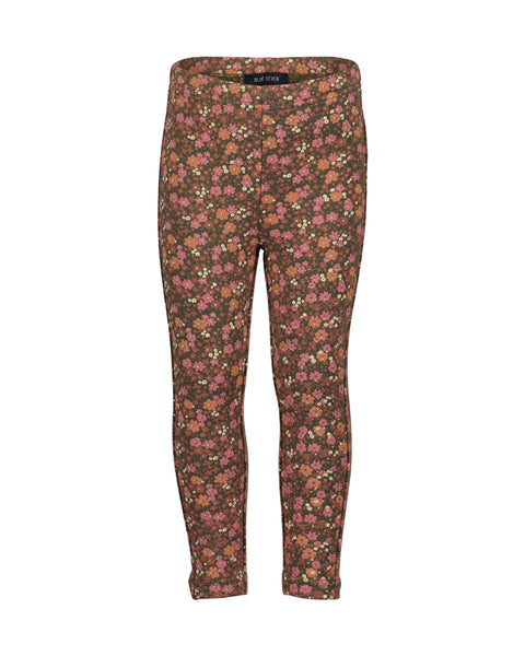 Blue Seven Girls' Stretch Leggings Floral Print 775172-7690 Reed