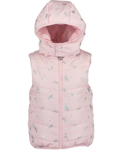 Blue Seven Girls' Lined Hooded Gilet 797001 Rose