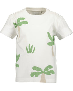 Blue Seven Boys' Short Sleeve TShirt 802376 Palm Trees Off White
