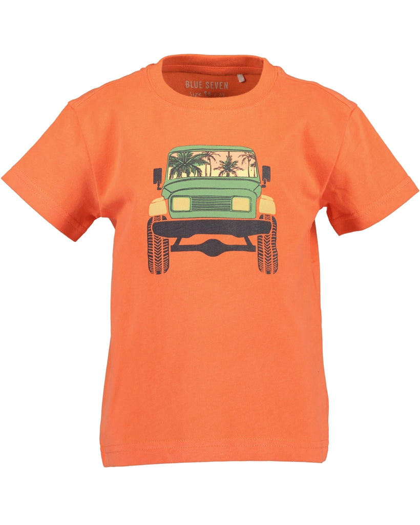 Blue Seven Boys' Short Sleeve TShirt 802376 Jeep Willie Flamingo