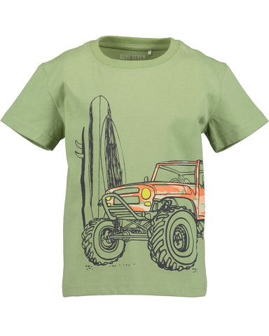 Blue Seven Boys' Short Sleeve TShirt 802376 Jeep Wrangler Khaki