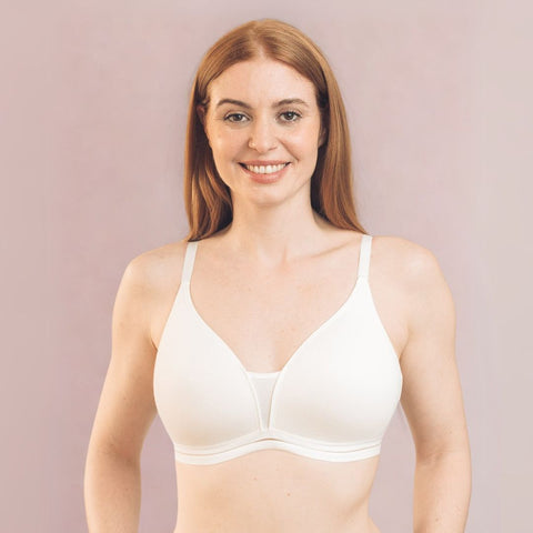 Royce Posie Moulded T-shirt Bra with optional racerback Ivory