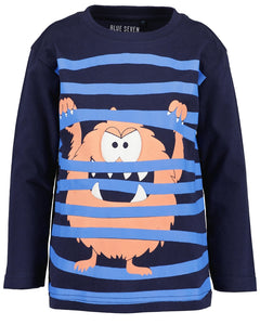 Blue Seven Boys' Monster T-shirt 850761 Navy-Blue