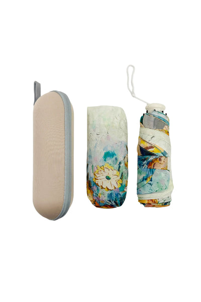 ShineMe Floral Oil Painting Umbrella with Travel Case (Mini) UM-8605