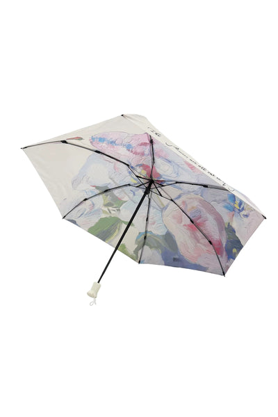 ShineMe Rose Floral Oil Painting Umbrella with Travel Case (Mini) UM-8609-A