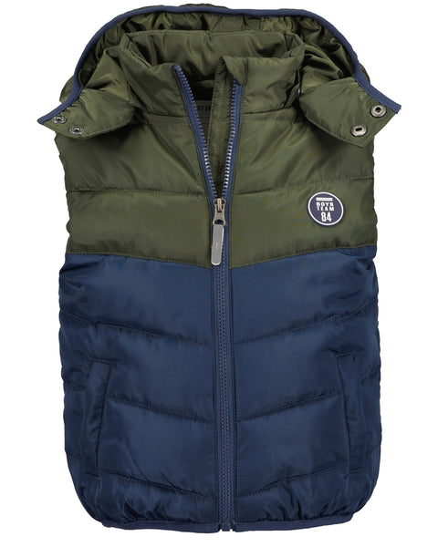 Blue Seven Boys' Two Tone Hooded Gilet 897002