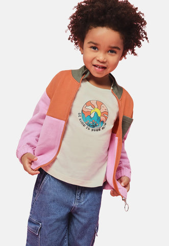 Blue Seven Girls' Long Sleeve Zip Sweatshirt 764706-4121 Azelea