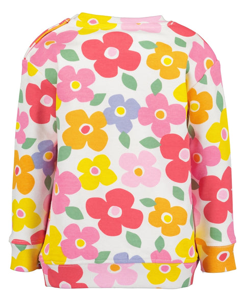 Blue Seven Girls' Sweat Shirt 909040 White Flower Print