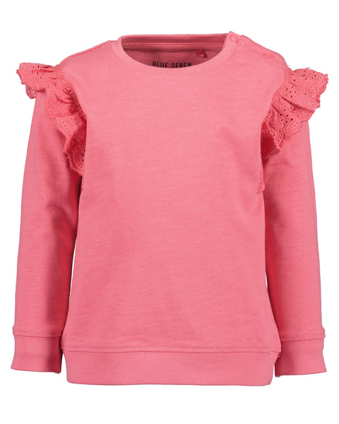 Blue Seven Girls' Sweat Shirt 909040 Azalea Frill Shoulder