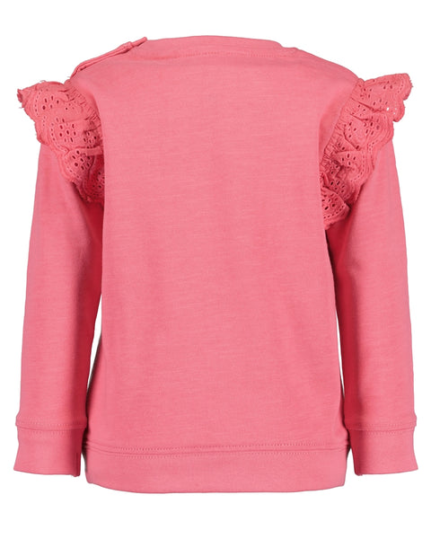 Blue Seven Girls' Sweat Shirt 909040 Azalea Frill Shoulder