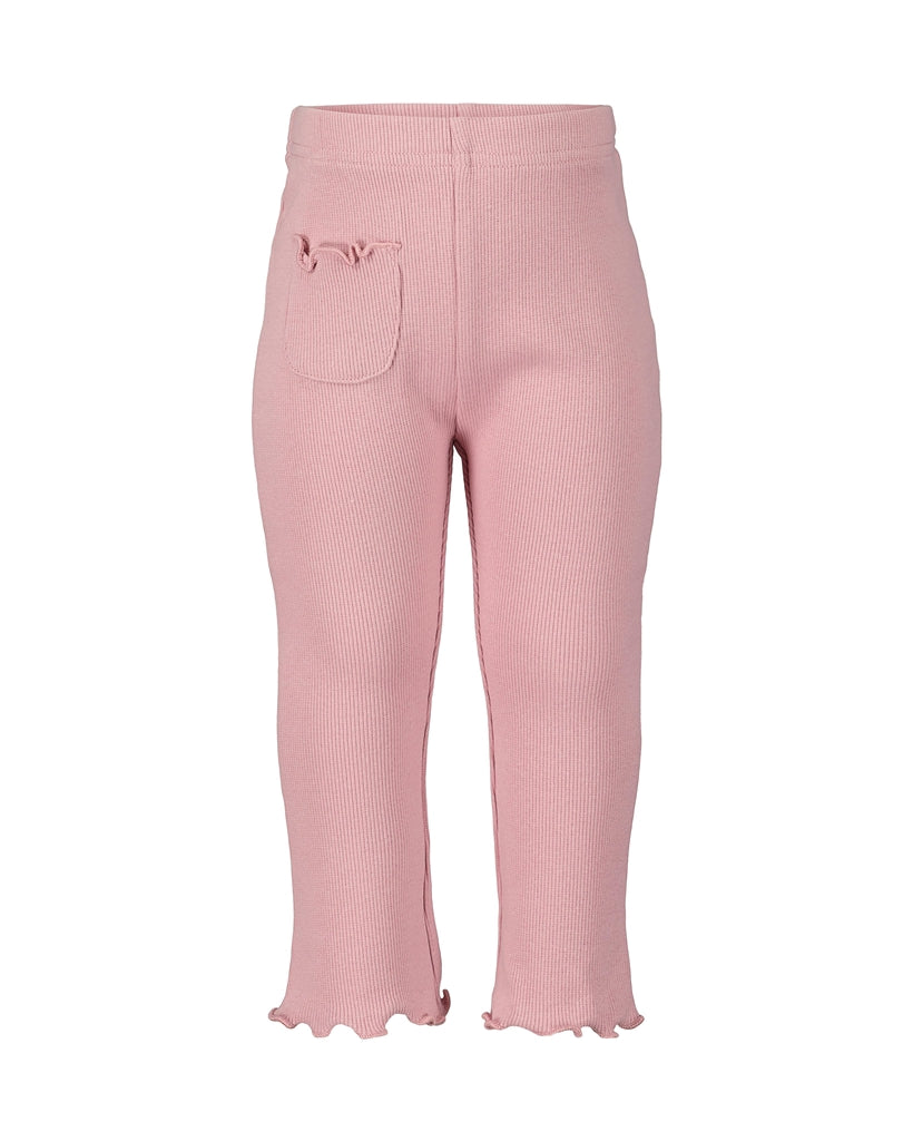 Blue Seven Infant Girl's Ribbed Cotton Leggings 913634 Mauve