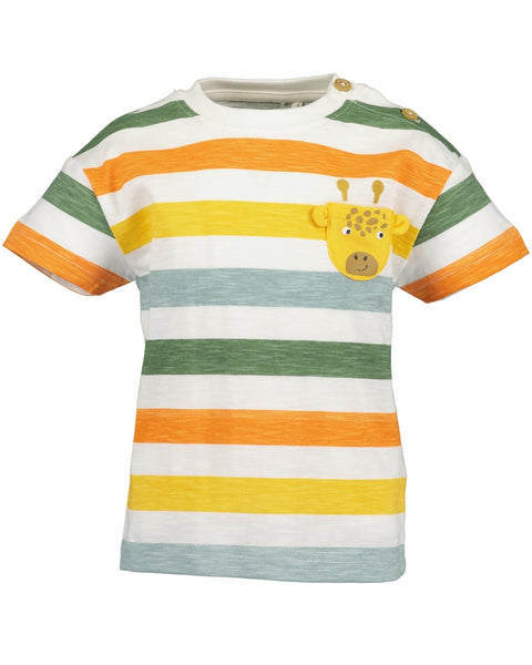Blue Seven Infant Boys' Stripe T Shirt 928167 Off White