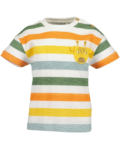 Blue Seven Infant Boys' Stripe T Shirt 928167 Off White