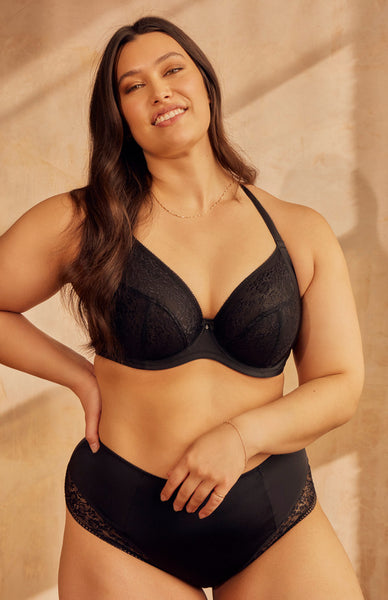 Sculptress Roxie Plunge Bra 9586 Black