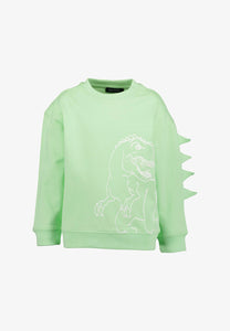 Blue Seven Boys' Long Sleeve Sweat Top 817649 Dinosaurs Print Light Green