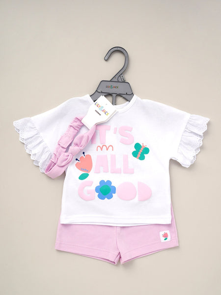 Lily & Jack Baby Girls 3 Piece Set  D07298 It's All Good