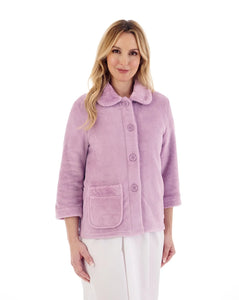 Slenderella Ladies Mini  Waffle Bedjacket BJ4300 Heather