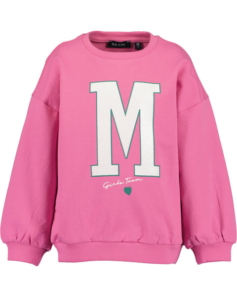Blue Seven Girls' Striped Sweatshirt  71716 Dark Green White