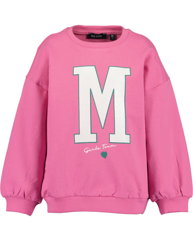 Blue Seven Girls' Varsity Sweatshirt  71716 Azalea