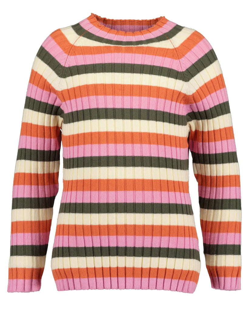 Blue Seven Girls' Striped Pullover 769130-4121 Azelea
