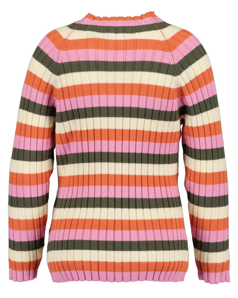 Blue Seven Girls' Striped Pullover 769130-4121 Azelea