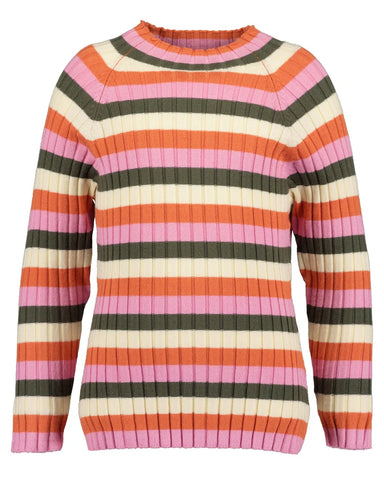Blue Seven Girls' Striped Pullover 769130-4121 Azelea
