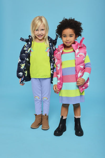 Blue Seven Girls' Elasticated Cuff Jog Pants Sparkly Rainbow 775167-4644 Purple