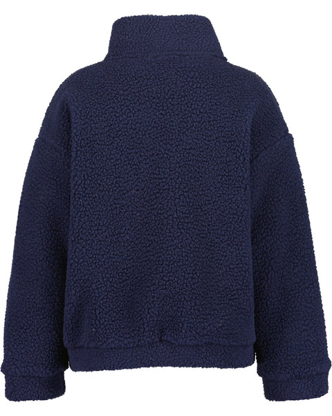 Blue Seven Boys' Zip Fleece with contrasting zip and front patch pocket 864783-5900 Night Blue