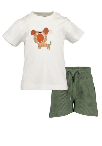 Blue Seven Infant Boys' Stripe Tee and Short Set  939025 Off White