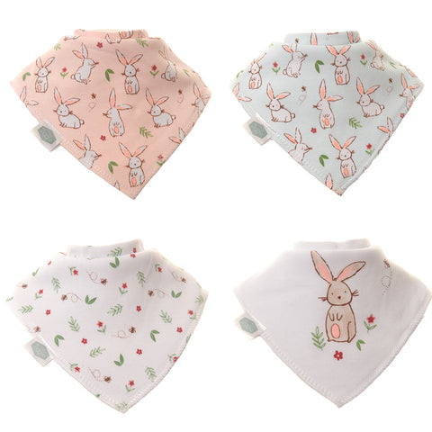 Ziggle Bandana Dribble Bibs Bunnies Bib Set