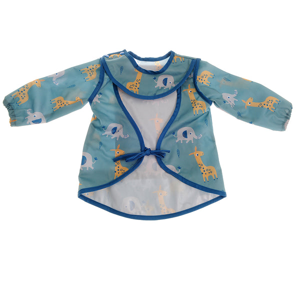 Ziggle Coverall Feeding Bib Giraffe and Elephant