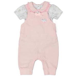 Pure & Soft Premium Babywear Baby Girls' Nursery Dungaree & T-Shirt Outfit E13323
