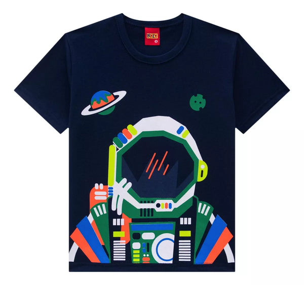 Kyly Boy's Set T-shirt + Bermuda 112673 Spaceman Navy