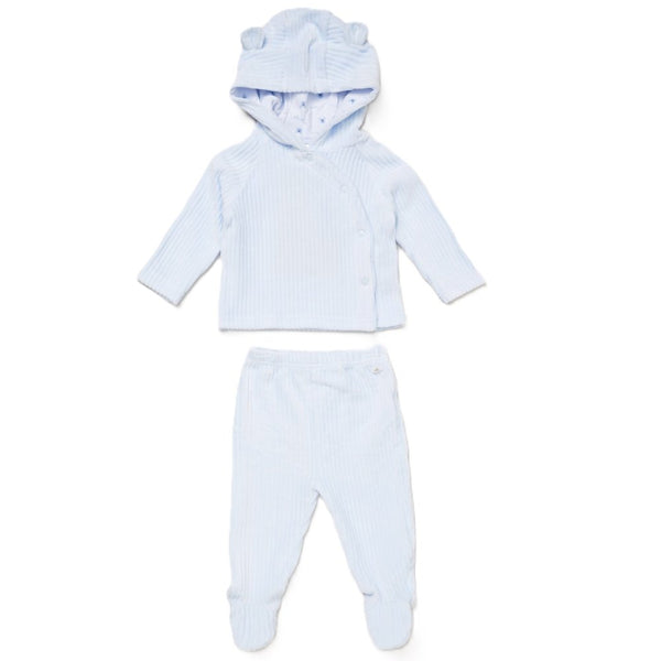 Rock A Bye Baby Baby Boys Jumbo Velour Jacket With Interlock Lining+Footed Trousers Outfit E07783
