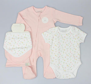 Ela & Ren 5 Piece Layette Set "Flowers" Pink ERE13385