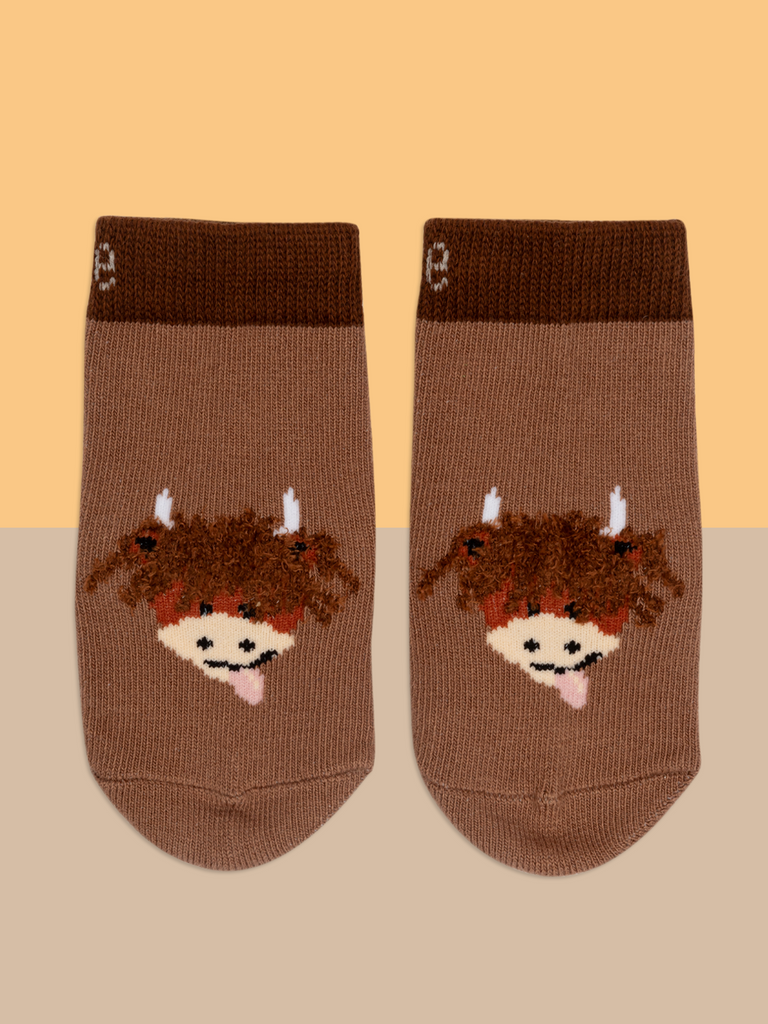 Blade & Rose Highland Cow Socks Neutral