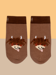 Blade & Rose Highland Cow Socks Neutral