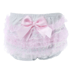 Soft Touch Baby WHITE COTTON FRILLY PANTS FP10