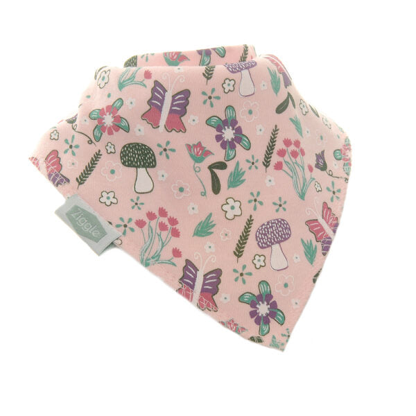 Ziggle Bandana Dribble Bibs Forest Pink